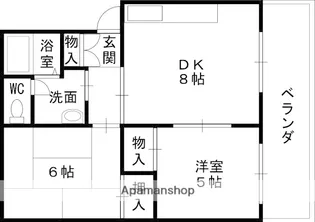 コーポ米田A棟【101号室】の間取り