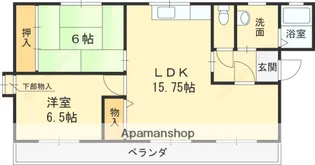 西町ハイツ【201号室】の間取り