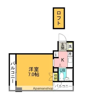 アップルハイツ富田【4階】の間取り