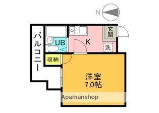 アップルハイツ富田【4階】の間取り