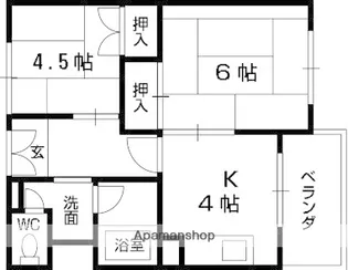 マンション緑町【4階】の間取り