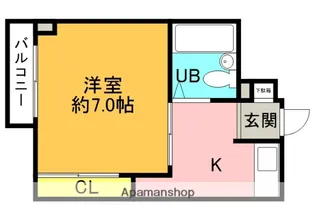 1Kの間取り画像