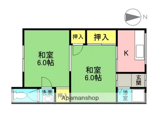 前田コーポ【206号室】の間取り