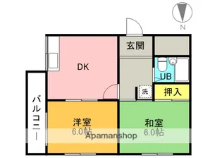石田ハイツ【301号室】の間取り