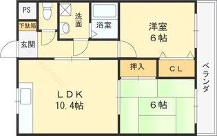 メゾン飛鳥【5階】の間取り