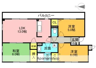 ミーテソシア【103号室】の間取り