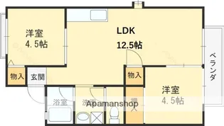 桜ヶ丘南山ハイツ【101号室】の間取り