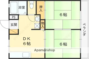 エクセレント高槻【D105号室】の間取り