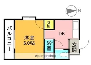 津之江パークハイツ2号館【303号室】の間取り