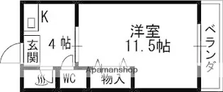 ボナールWEST【105号室】の間取り