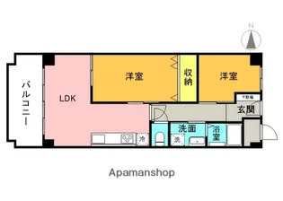 シャルマンコーポ摂津富田【528号室】の間取り