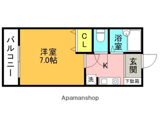 プリマ富田【2階】の間取り