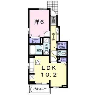 ヴィラ カレント ウエスト【1階】の間取り