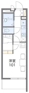 レオパレスOLIVE【3階】の間取り