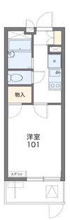 レオパレスドリームハイツ氷室【1階】の間取り