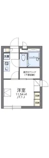 レオパレスハイムシード【206号室】の間取り