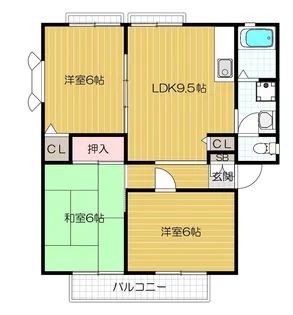 新屋ハイム【201号室号室】の間取り