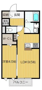 ジョイフルキューブ【105号室号室】の間取り