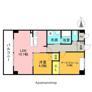 EMINENCE COURT【202号室】の間取り