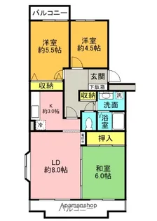 大阪府枚方市南楠葉1丁目【マンション】の間取り