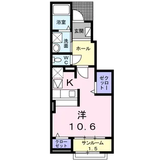 カーサ フィオーレ【1階】の間取り