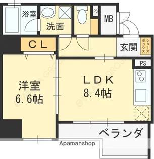 大阪府大阪市北区中津7丁目【マンション】の間取り