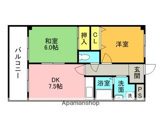 スタンドアップ忍ケ丘【3階】の間取り