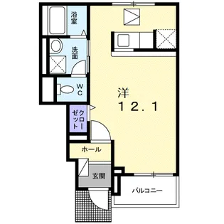 ラパン ノアール【105号室】の間取り