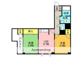 バッハレジデンス高槻Ⅰ【302号室】の間取り