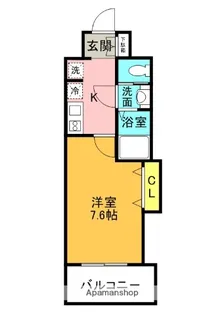 シェリロ香里園【7階】の間取り