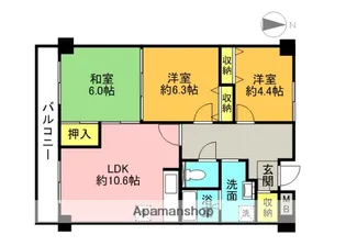 プランドール・高槻【4階】の間取り