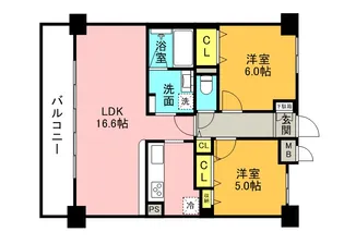 ネオコート上土室【3階】の間取り