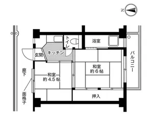 ビレッジハウス高田3号棟【0116号室】の間取り
