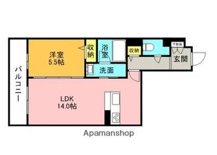 グランテージ高槻【310号室】の間取り