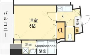 大阪府大阪市福島区海老江5丁目【マンション】の間取り