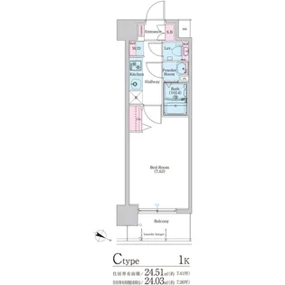 BPRレジデンス天満橋【0703号室】の間取り