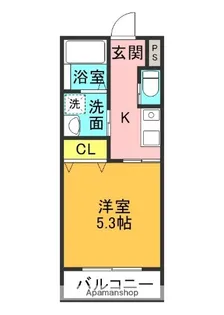 大阪府交野市私部1丁目【アパート】の間取り