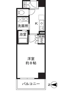シャンピアコート茨木【9階】の間取り