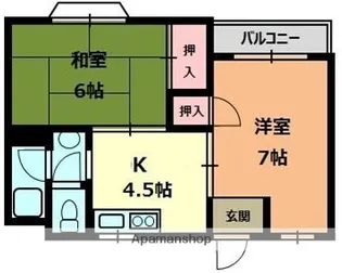 登町ハイツ【204号室】の間取り