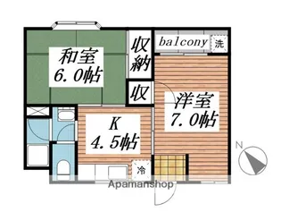 登町ハイツ【205号室】の間取り