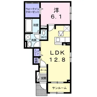 ラヴィボヌール如是Ⅱ【1階】の間取り
