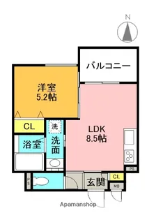 大阪府寝屋川市田井町【アパート】の間取り