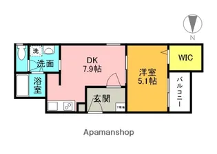 大阪府寝屋川市高倉1丁目【アパート】の間取り