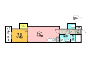 ジーメゾン高槻ウエスト【3階】の間取り