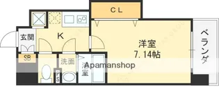 大阪府東大阪市足代新町【マンション】の間取り