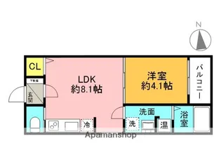 大阪府寝屋川市香里北之町【アパート】の間取り