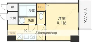 大阪府東大阪市足代北1丁目【マンション】の間取り