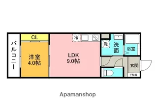アート摂津富田【1階】の間取り