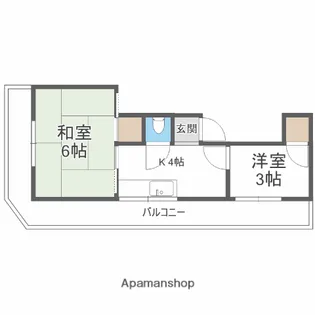 ガレン弁天【4階】の間取り