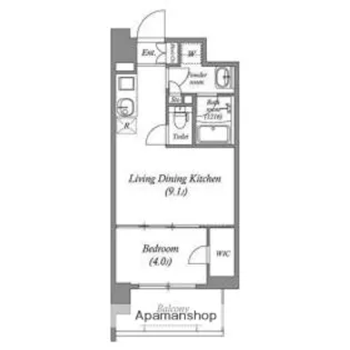 大阪府大阪市北区天満橋1丁目【マンション】の間取り